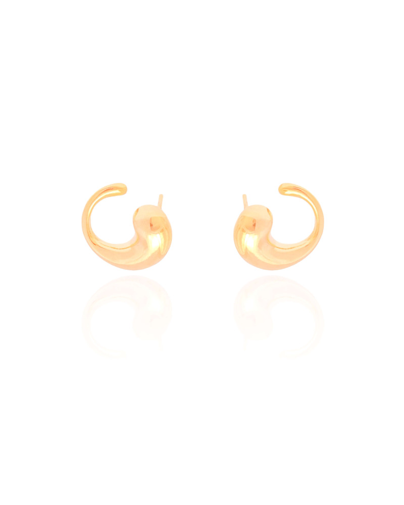Ear Cuff Gota Lisa 1.7 cm Banhado a Ouro 18K