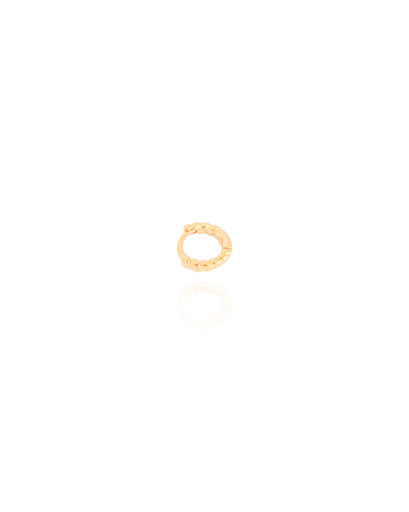 Piercing para Hélix Torcido 9 mm Banhado a Ouro 18K
