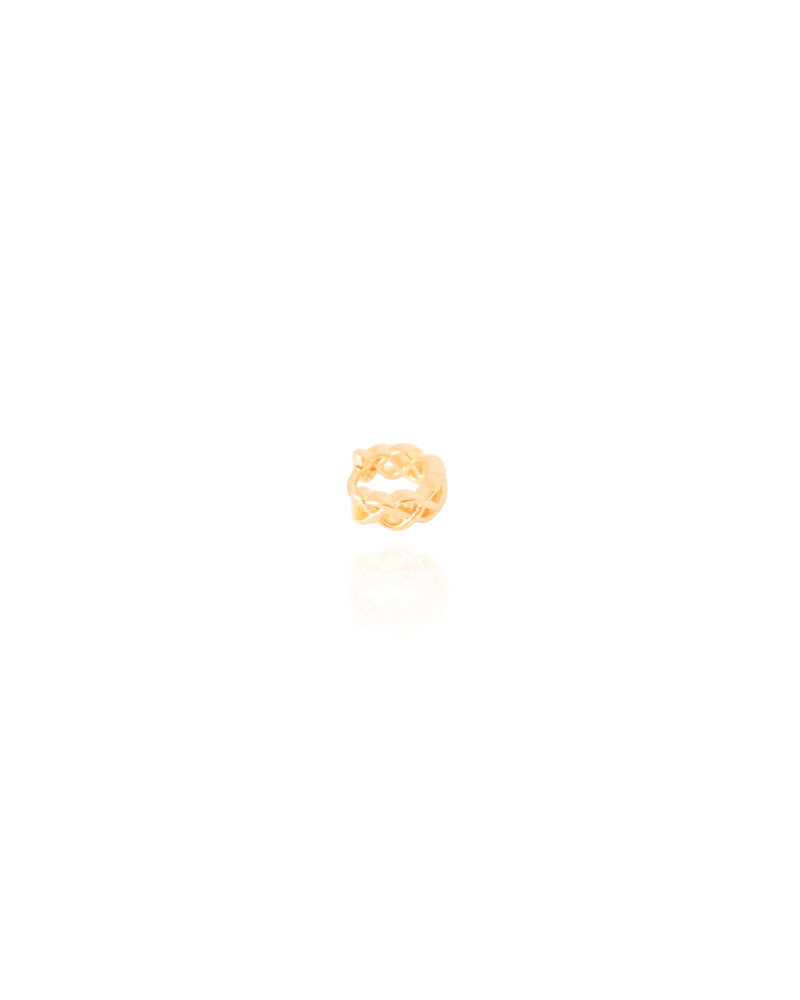 Piercing para Hélix Entrelaçado Vazado 8 mm Banhado a Ouro 18K