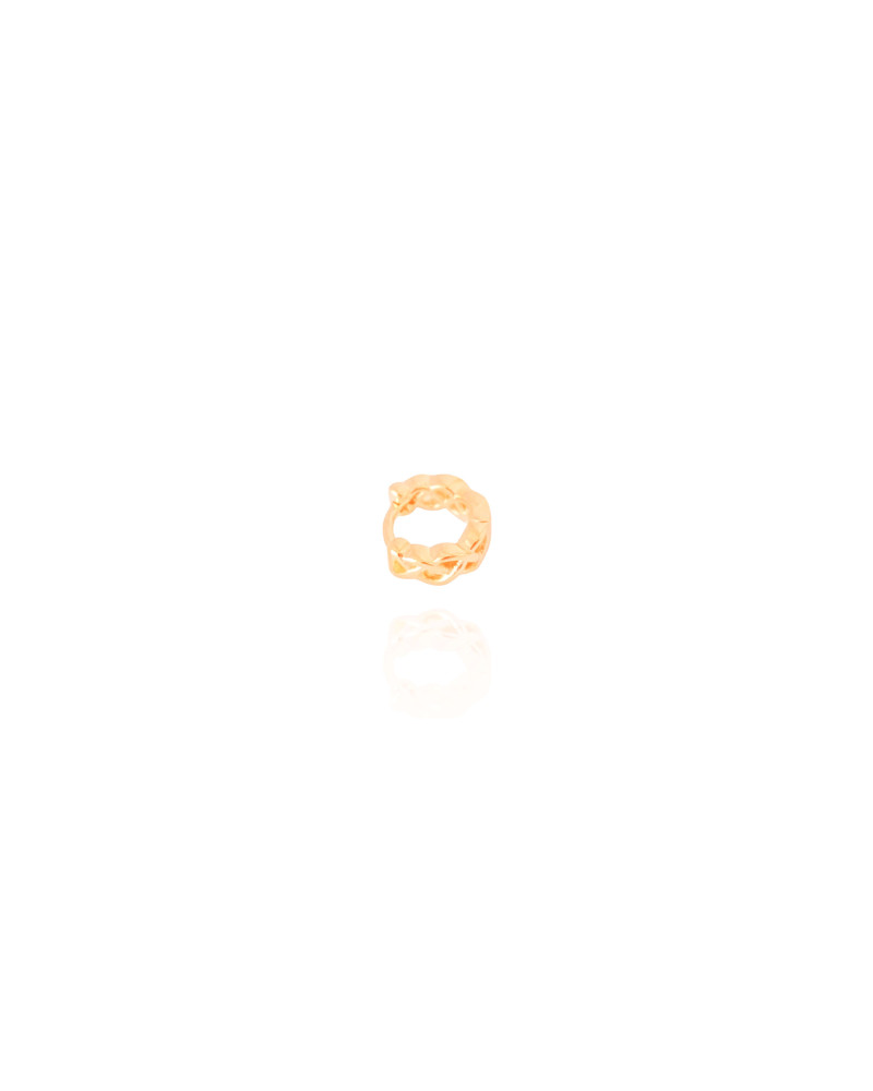 Piercing para Hélix Entrelaçado Vazado 8 mm Banhado a Ouro 18K