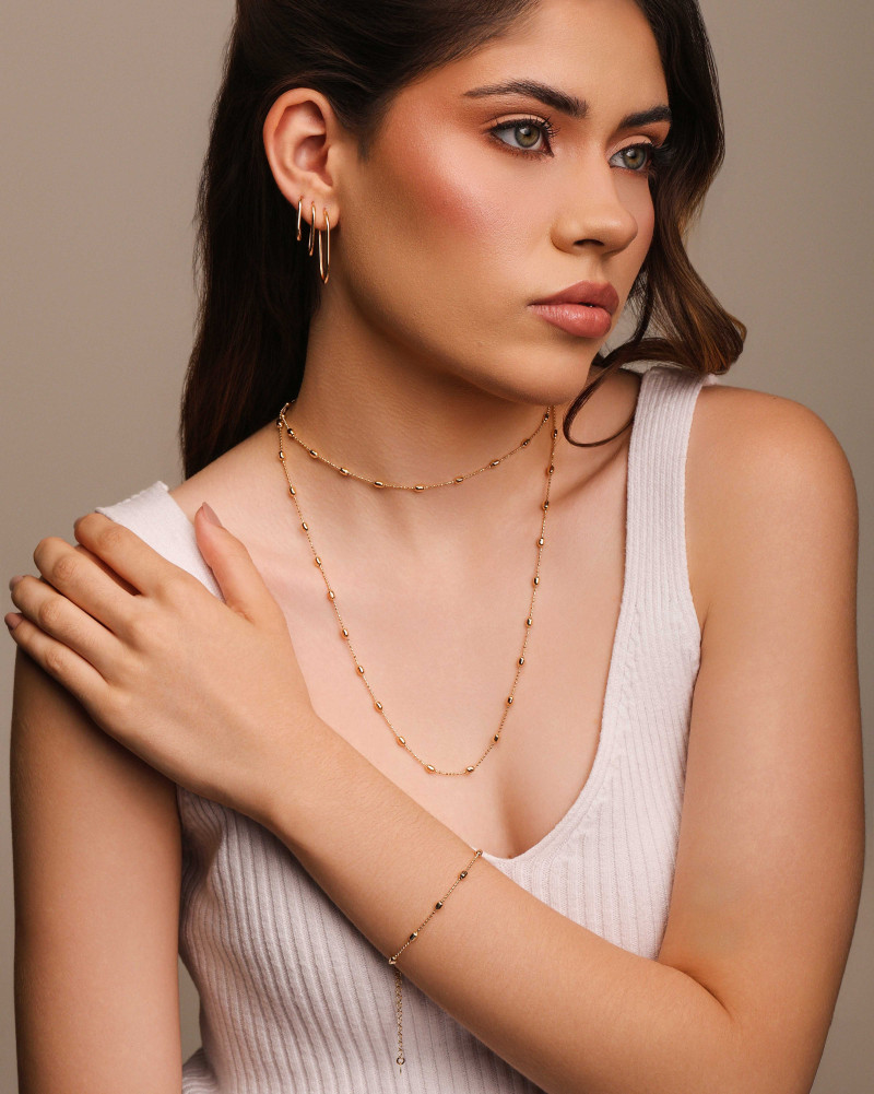 Pulseira Gomos 3 mm Banhado a Ouro 18K