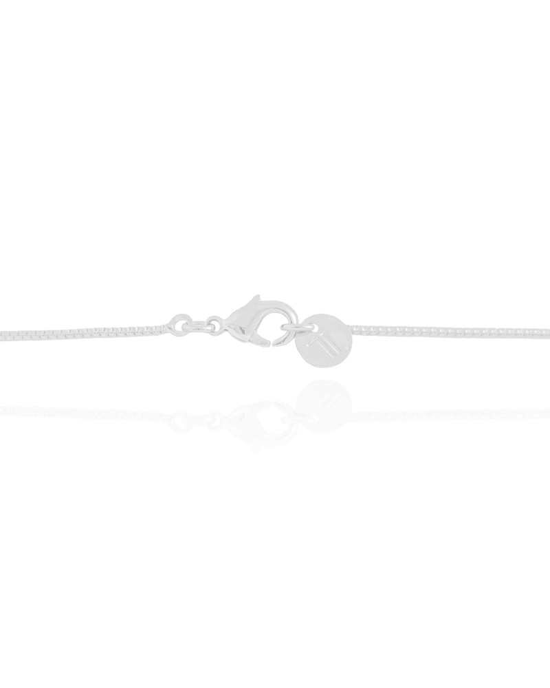 Gargantilha Masculina Palito Liso 2.5 cm Ródio Branco - 70 cm