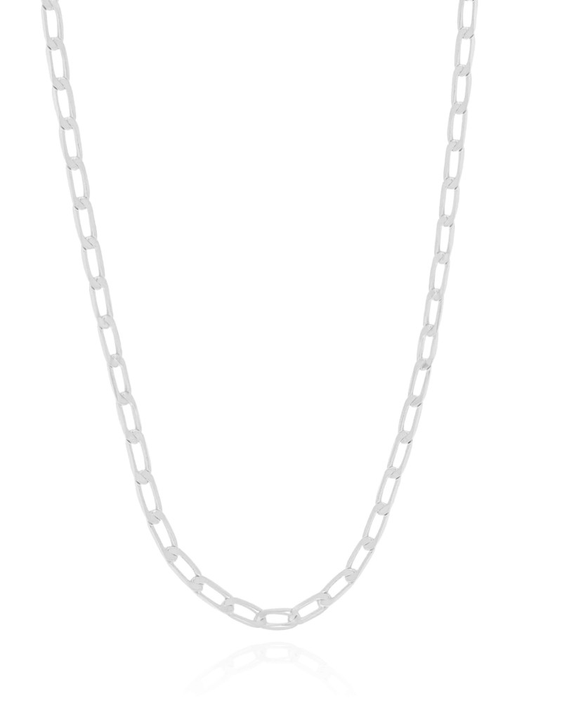Gargantilha Masculina Grumet 3 mm Ródio Branco - 60 cm