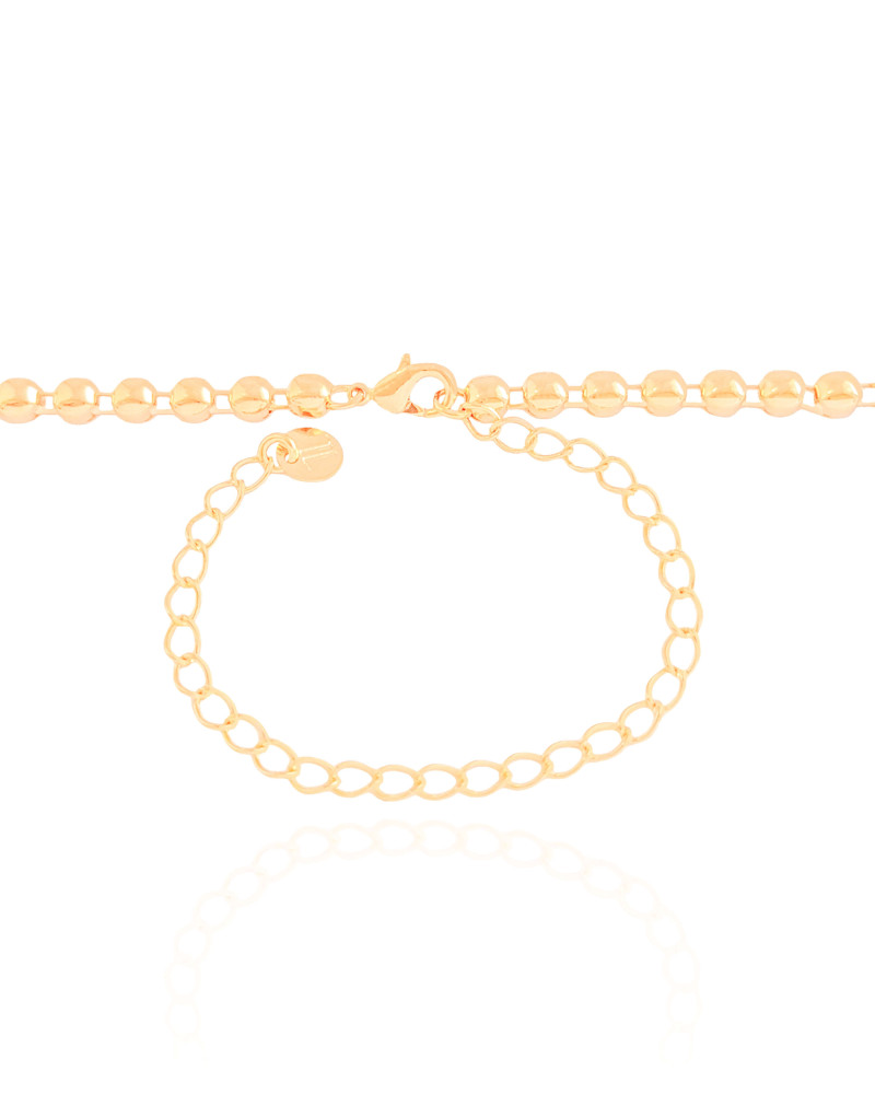 Choker Bolinhas Lisas Banhado a Ouro 18K