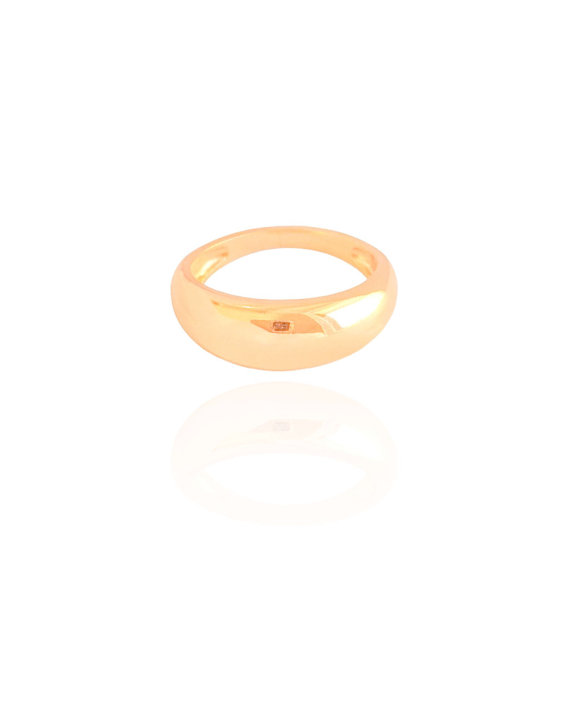 Anel Liso Tamanho 23 Banhado a Ouro 18K