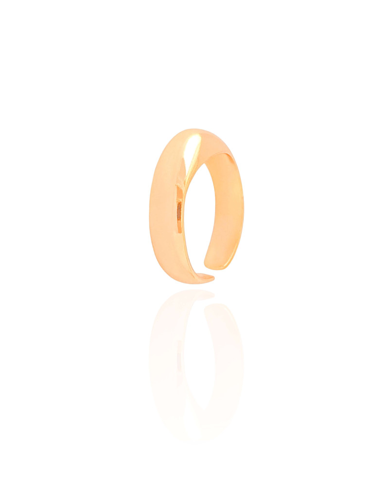 Anel Liso Tamanho 25 Banhado a Ouro 18K