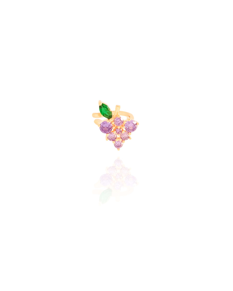 Piercing Uva Lado Esquerdo Banhado a Ouro 18K