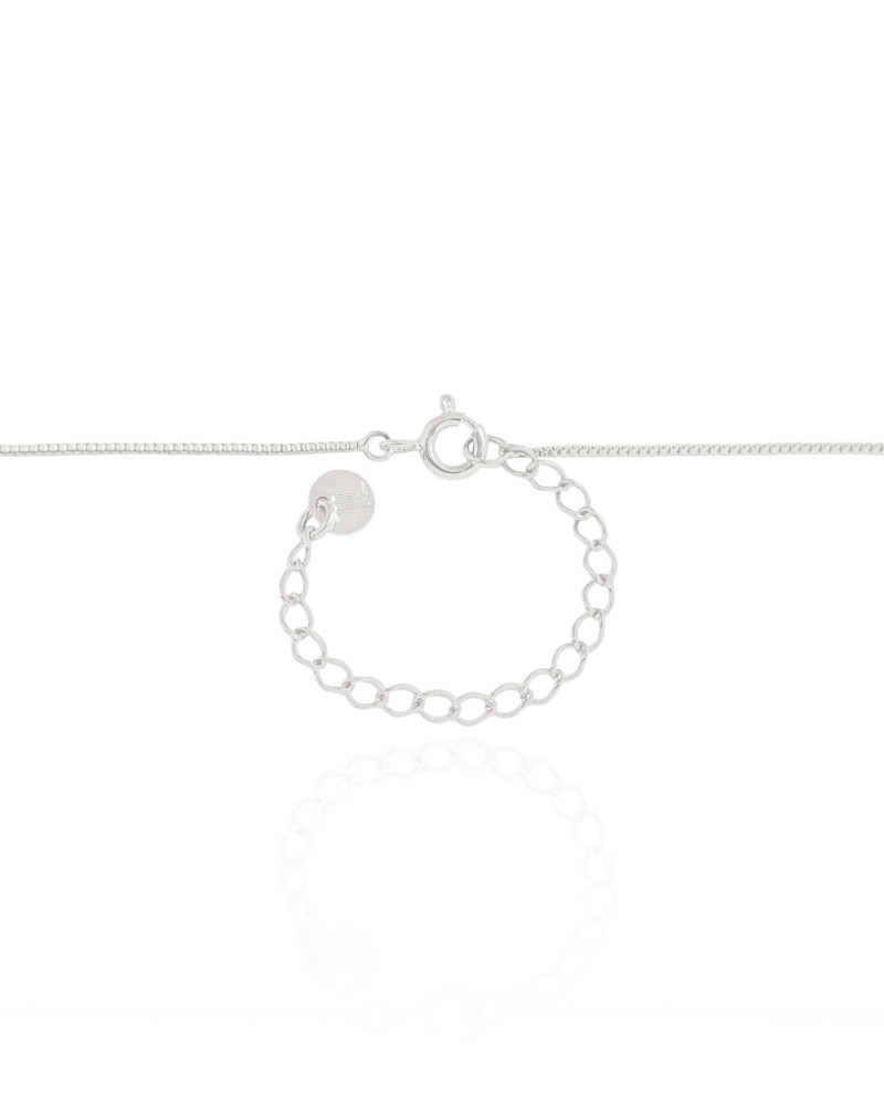 Gargantilha Veneziana Círculo Pontos de Luz Coloridos Ródio Branco - 40 cm