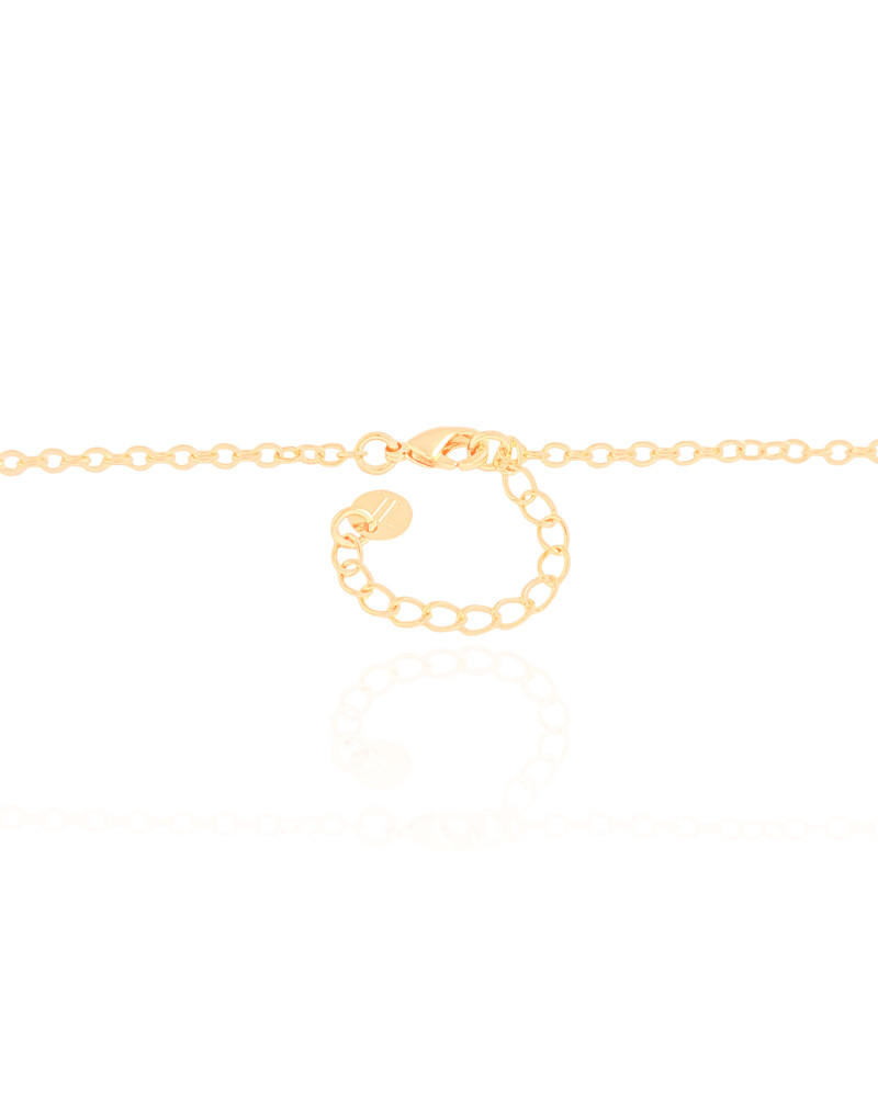 Gargantilha Gotas Coloridas Banhado a Ouro 18K - 45 cm