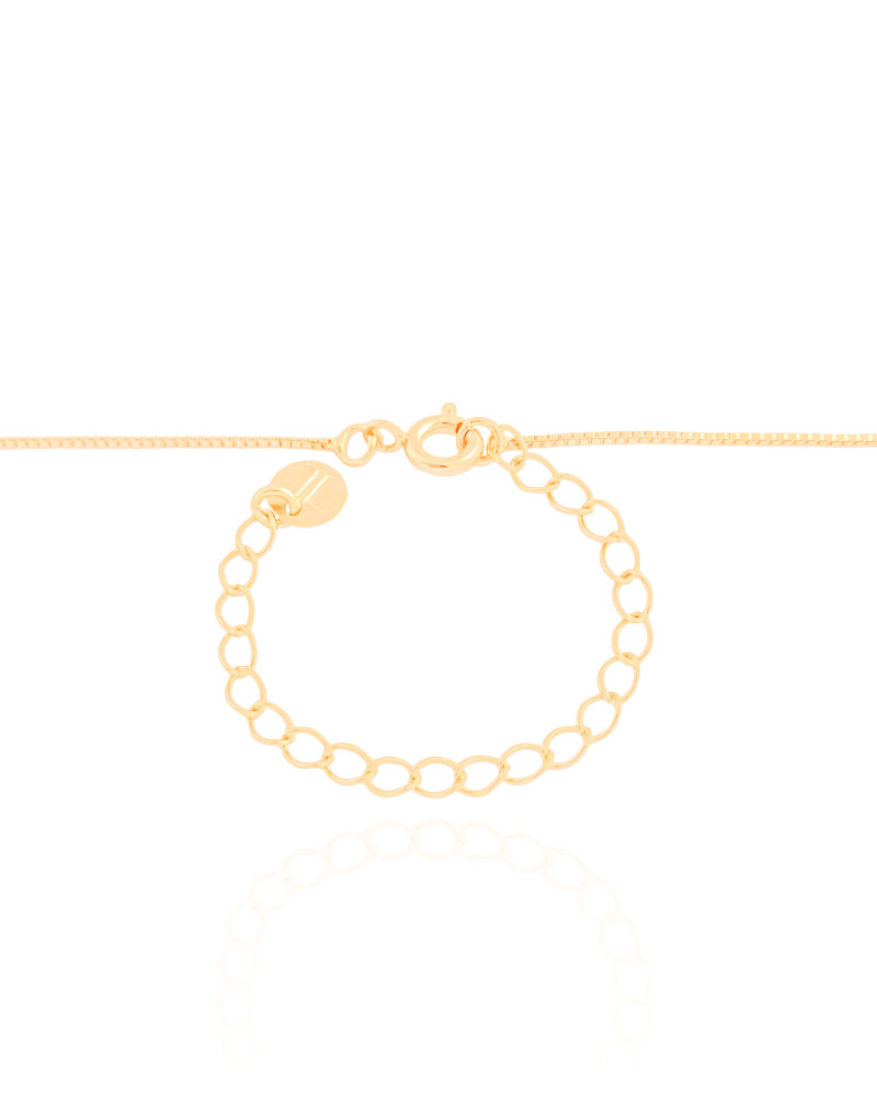 Gargantilha Circulo Torcido Banhado a Ouro 18K - 45 cm