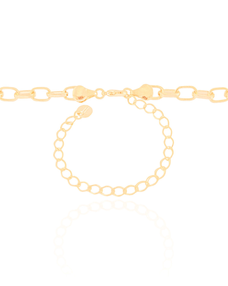 Choker Elos Ovais Banhado a Ouro 18K