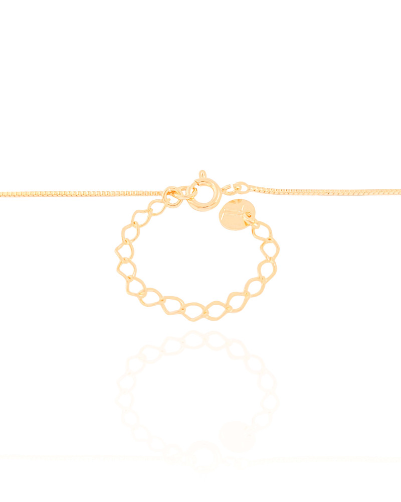 Gargantilha Perfumeiro Cravejado Cristal Banhado a Ouro 18K