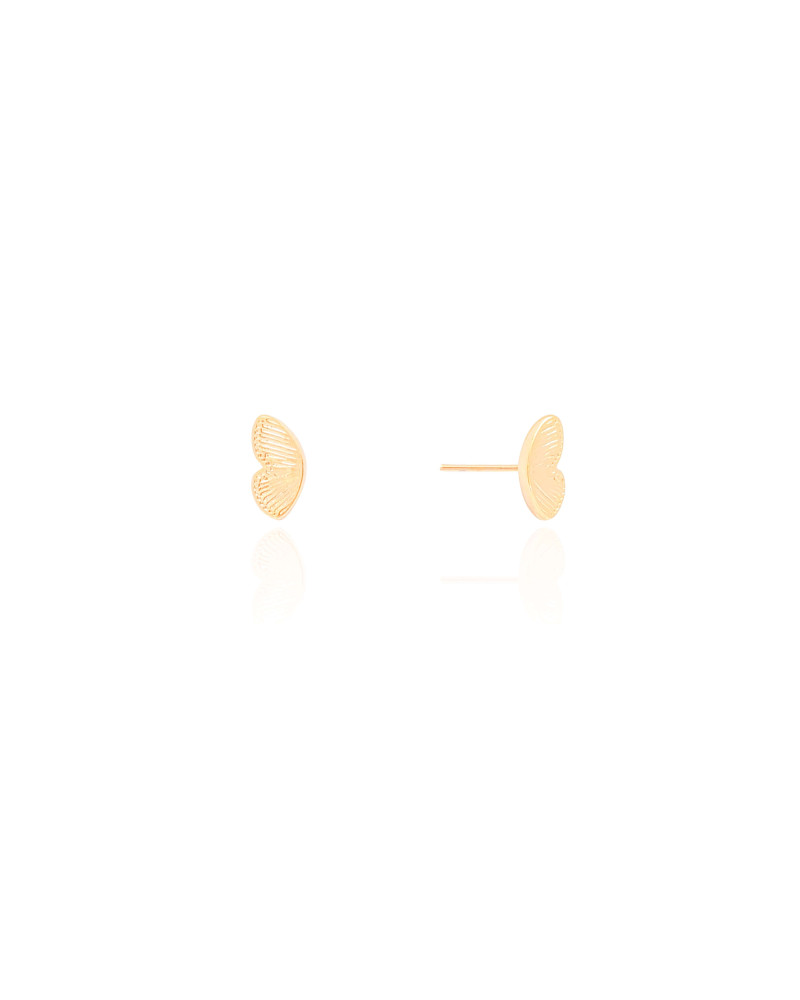 Brinco Asa de Borboleta Banhado a Ouro 18K