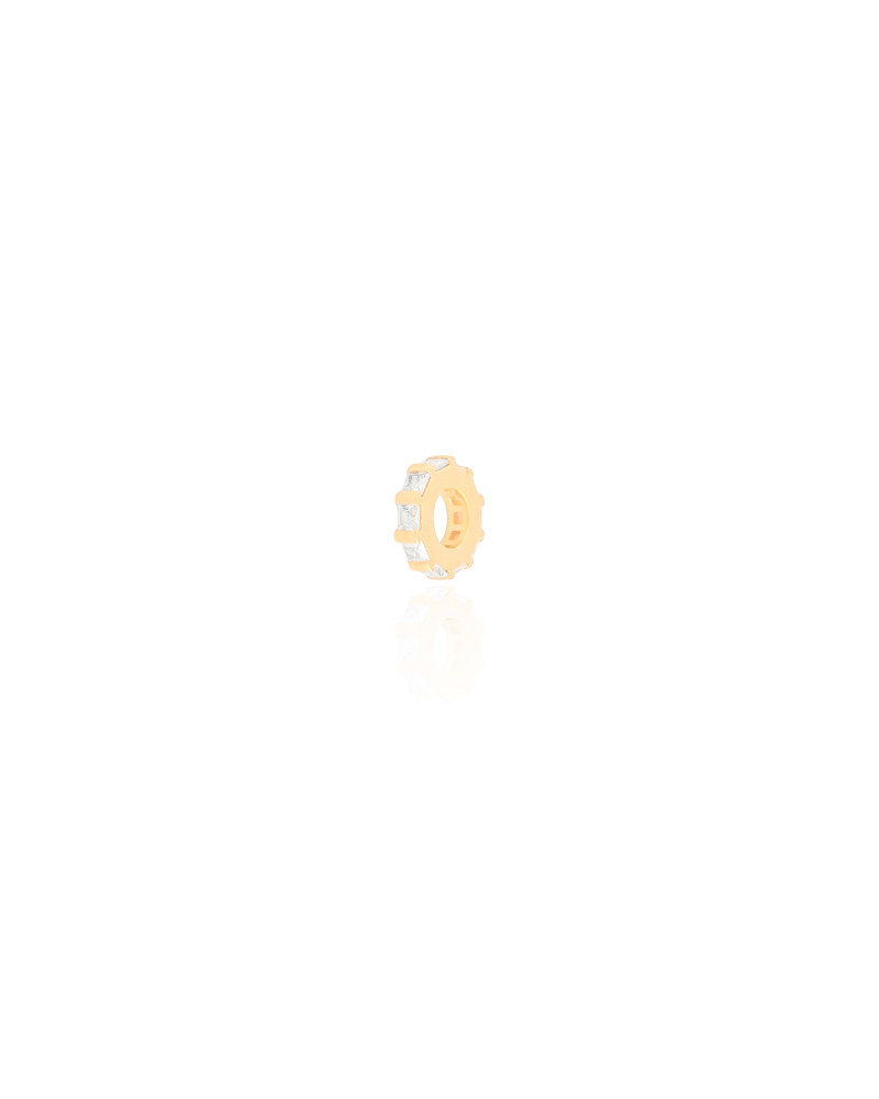Separador Cravejado Cristal Banhado a Ouro 18K