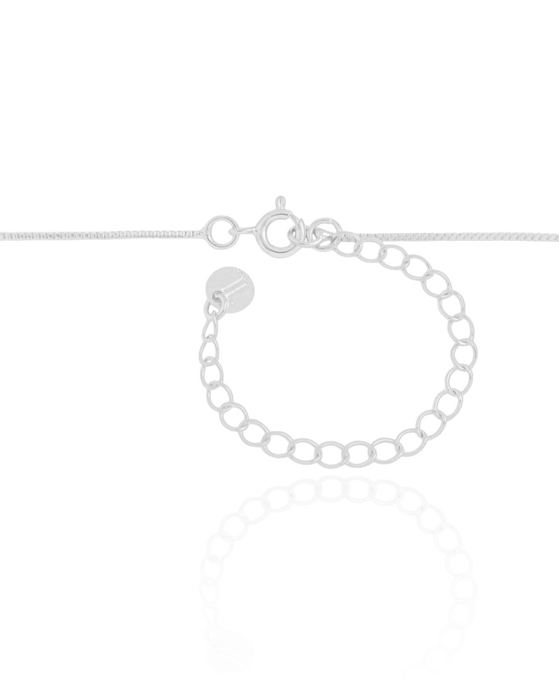 Gargantilha Bola com Zircônia Cristal Ródio Branco - 40 cm