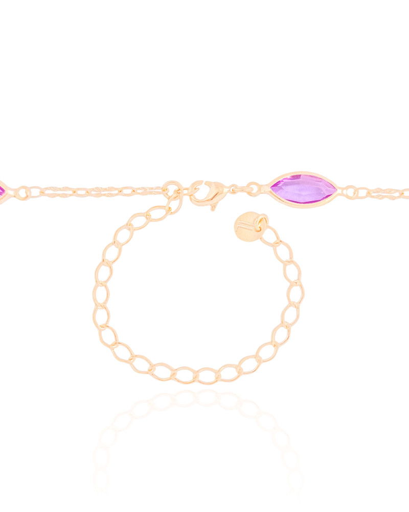 Choker Navetes Coloridos Banhado a Ouro 18K