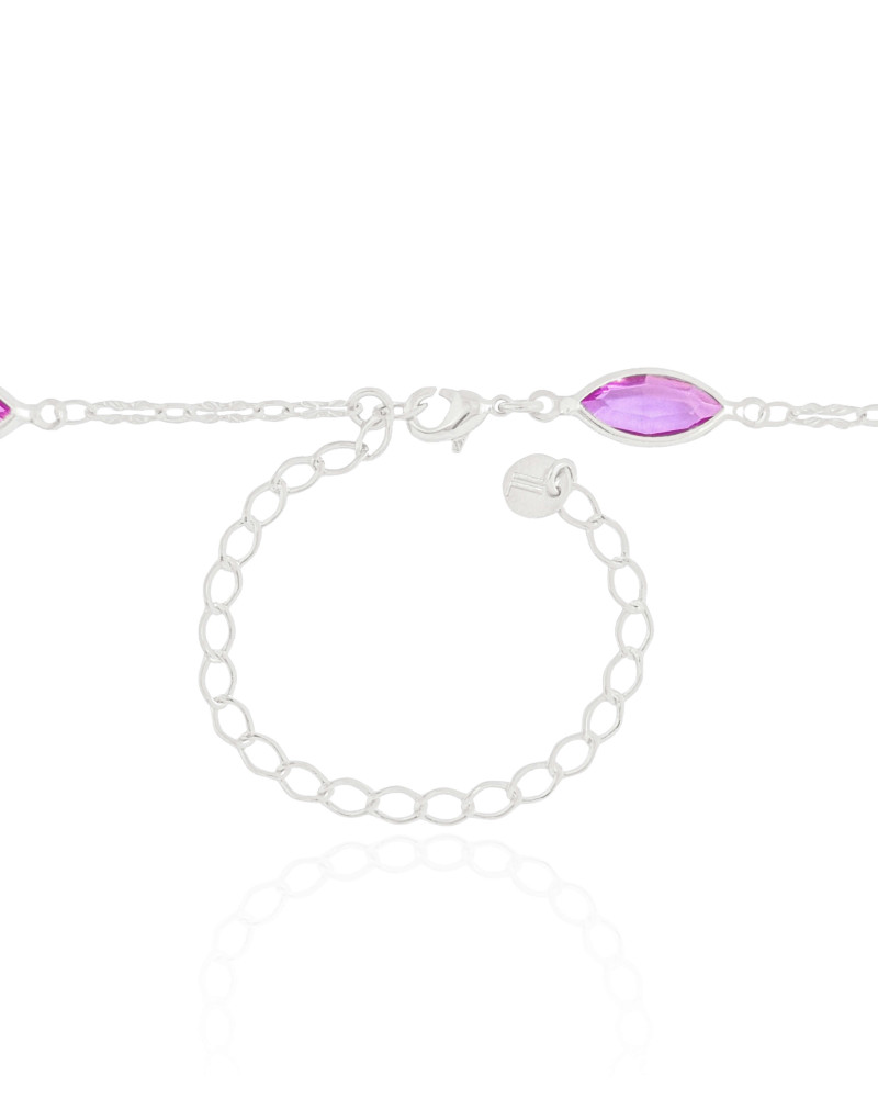 Choker Navetes Coloridos Ródio Branco