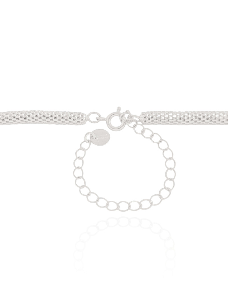 Choker Detralhada com Bolas Ródio Branco