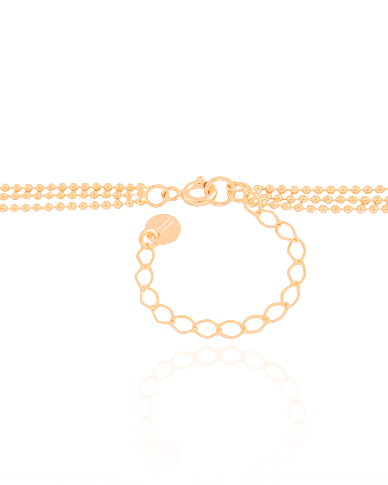 Gargantilhas com Bola Central Banhado a Ouro 18K - 45 cm
