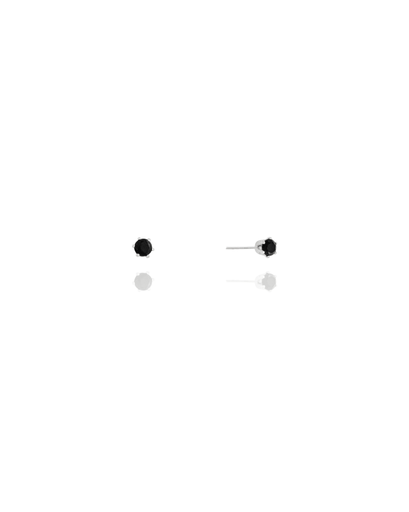 Brinco Ponto de Luz Preto 3 mm 