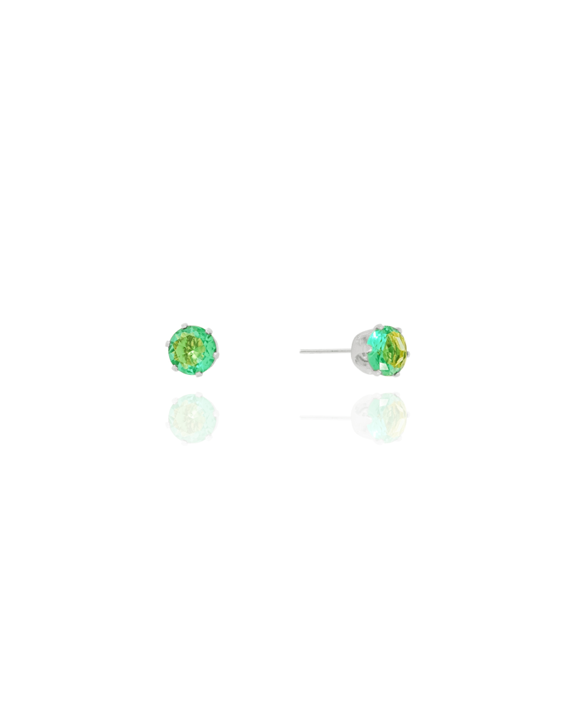 Brinco Ponto de Luz Turmalina 6 mm