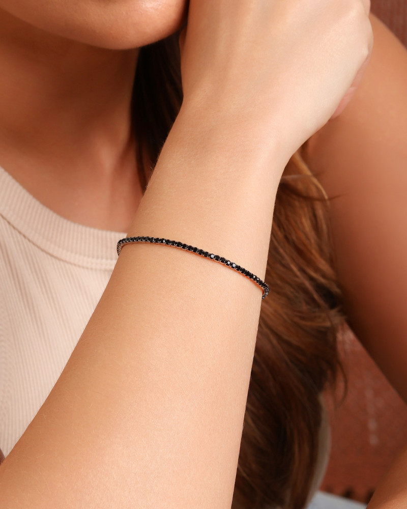 Pulseira Rivieira Preta 2 mm Maleável
