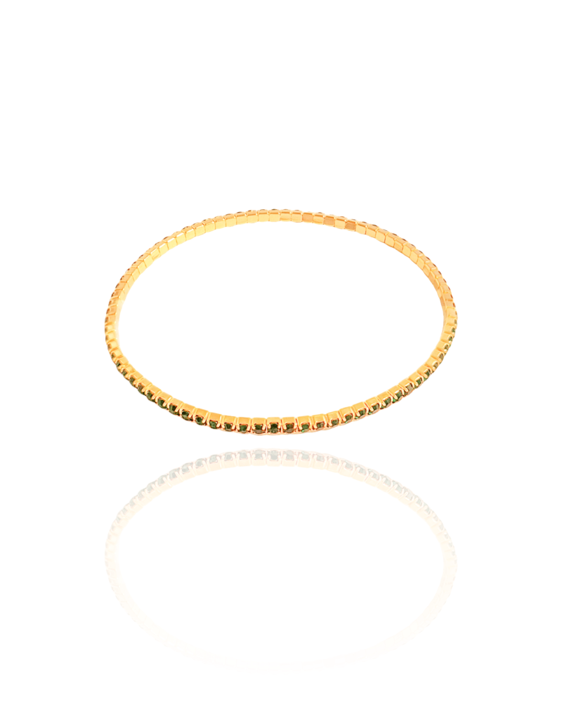 Pulseira Rivieira Esmeralda 2 mm Maleável