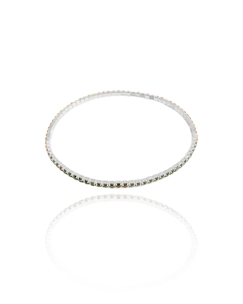 Pulseira Rivieira Esmeralda 2 mm Maleável