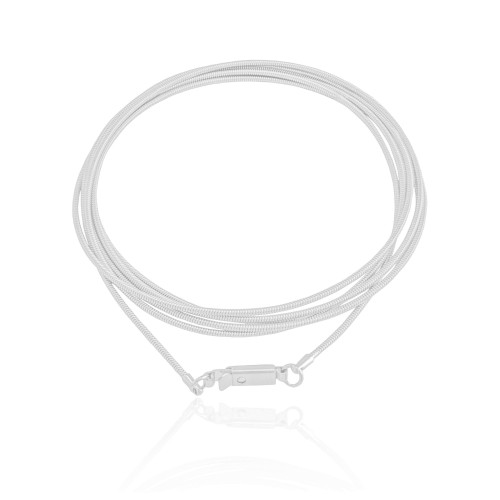 Pulseira Corda de Violão Ródio Branco