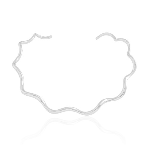 Aro Ondas Ródio Branco