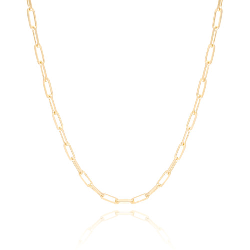 Choker Elos 3x9 mm Banhado a Ouro 18K
