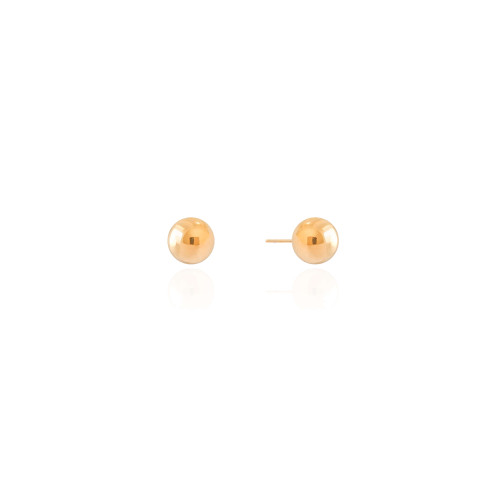 Brinco Bola 8 mm Banhado a Ouro 18K