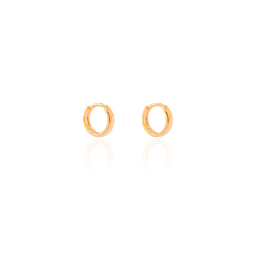 Brinco Argola Lisa 1.2 cm Banhado a Ouro 18K