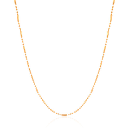 Gargantilha Canutilhos 1 mm Banhado a Ouro 18K - 40 cm