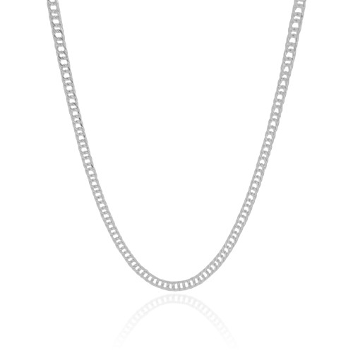 Choker Grumet 4 mm Ródio Branco