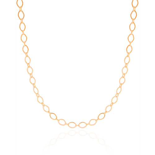 Choker Elos Losango 4 mm Banhado a Ouro 18K