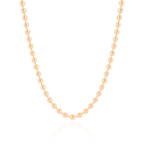 Choker Bolas Lisas 4 mm Banhado a Ouro 18K - 32 cm