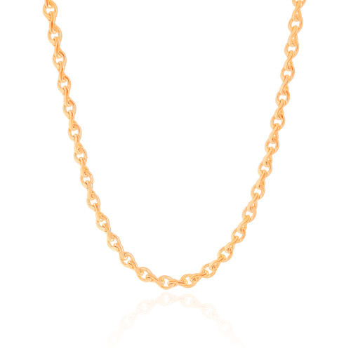 Choker Elos Torcidos 4 mm Banhado a Ouro 18K