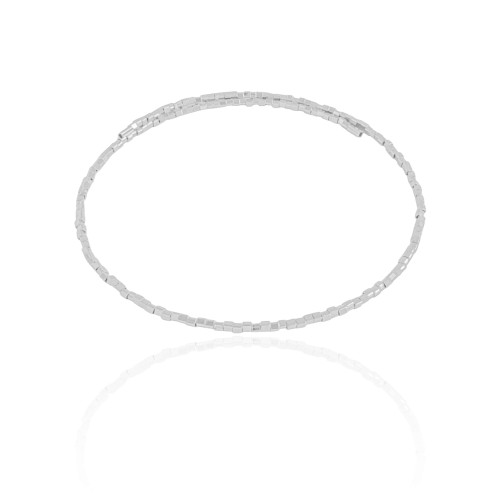 Aro Mola Quadrados 2 mm Ródio Branco - 30 cm