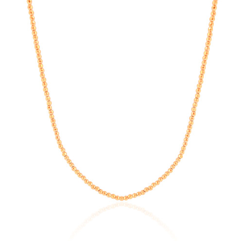 Choker Hematita Dourada 2 mm Banhado a Ouro 18K