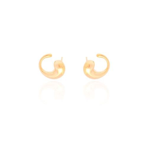 Ear Cuff Gota Lisa 1.7 cm Banhado a Ouro 18K
