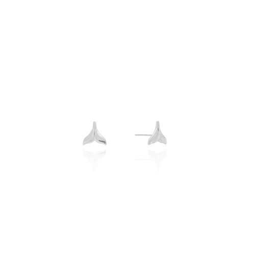 Brinco Cauda de Sereia 8 mm Ródio Branco