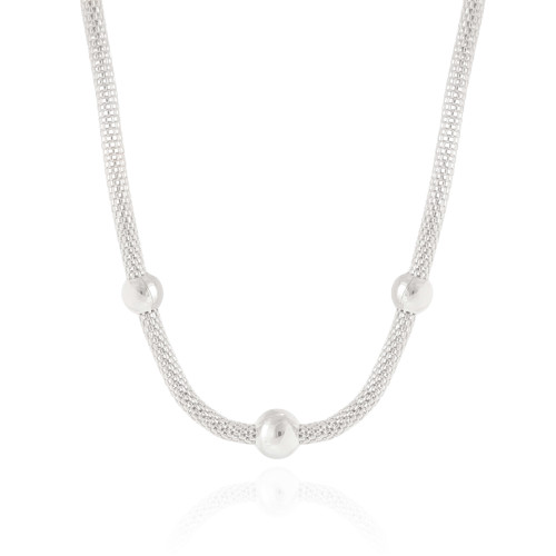 Choker Detralhada com Bolas Ródio Branco