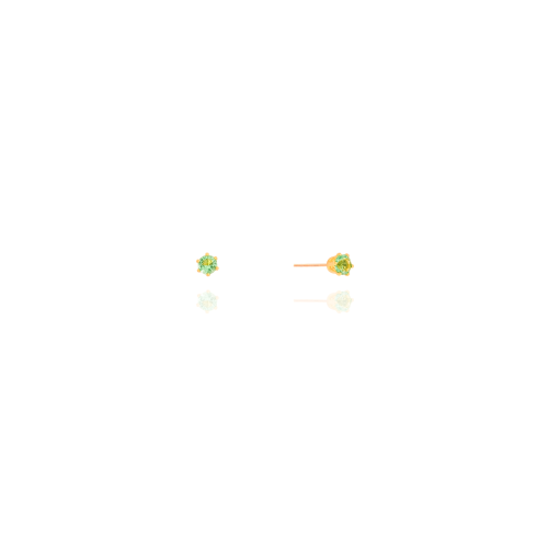 Brinco Ponto de Luz Turmalina 3 mm