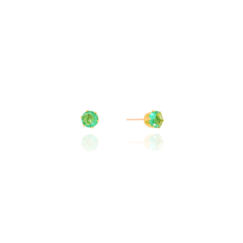 Brinco Ponto de Luz Turmalina 6 mm