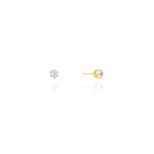 Brinco Ponto de Luz Cristal 5 mm