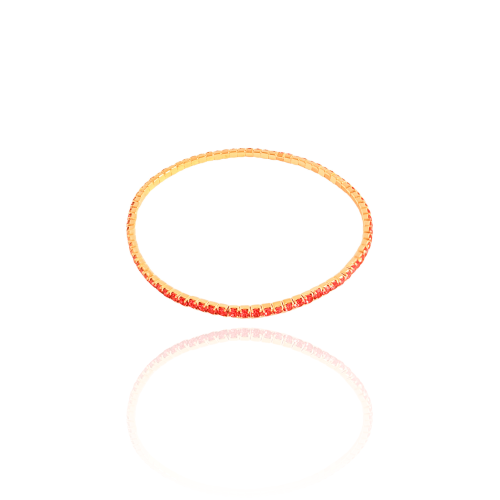 Pulseira Rivieira Safira Rosa 2 mm Maleável