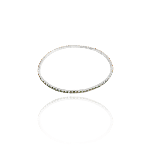Pulseira Rivieira Esmeralda 2 mm Maleável