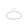 Pulseira Cordão Baiano Ródio Branco