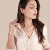 Pulseira Zircônias Diversas Cristal Banhado a Ouro 18K